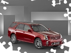 Red, shields, brake, Cadillac SRX