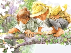 branch, two, Kids