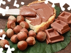 bread, chocolate, nuts