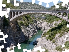 bridge, River, canyon