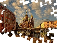 Cerkiew, Newa, bridge, buildings