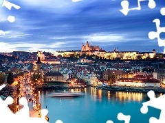 bridge, Charles, Castle, Prague, Prague