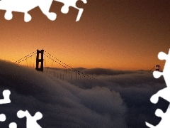 clouds, bridge