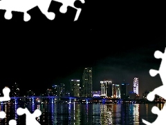 Floryda, light, bridge, Miami