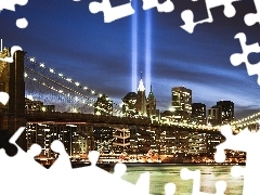 bridge, Manhattan, light
