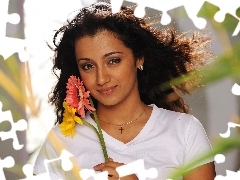 Flowers, Trisha Krishnan, brunette
