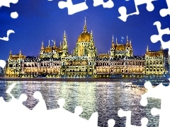 Monument, River, Budapest, Hungary, parliament, Danube