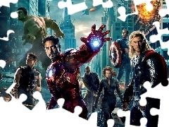 The Avengers, destroyed, buildings, Heroes