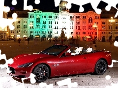 buildings, Red, maserati