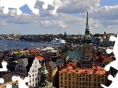 Stockholm, port, buildings, Sweden