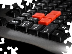 buttons, keyboard, Red