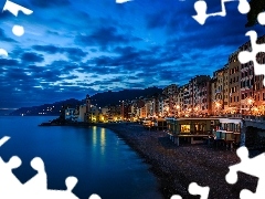 Camogli, Italy, Beaches, Town, sea