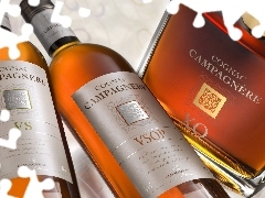 Three, cognac, Campagnere, Bottles