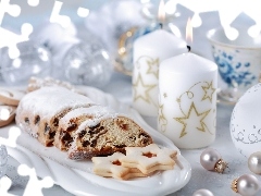 cake, Candles, Christmas, White