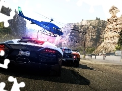 Way, Helicopter, cars, chase