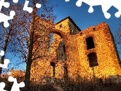 Old, ruins, castle, Buldings