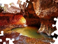 rocks, canyon, cave, River, flash, luminosity, ligh, sun, Przebijaj?ce