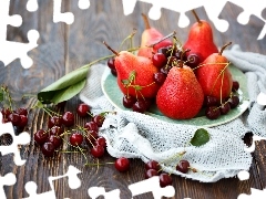 still life, truck concrete mixer, cherries