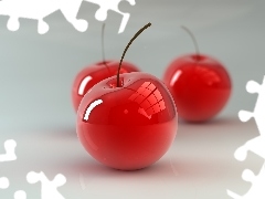 glass, cherries