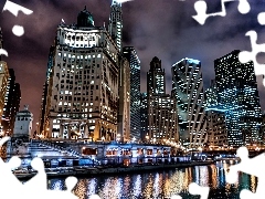 Chicago, illuminated, Town