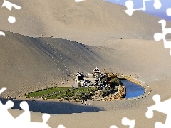 Dunhuang, oasis, China, Town