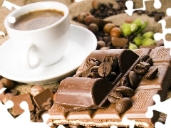 chocolate, cup, coffee