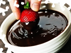 chocolate, Strawberry, cup