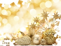 Christmas, Golden, decor