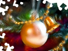 bauble, God, christmas, Fractalius, Bell, birth