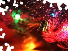 lights, Bell, christmas tree