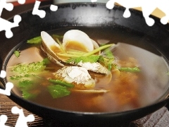 Kitchen, soup, clams, Japanese