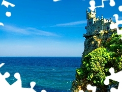 cliff, Castle, rocks