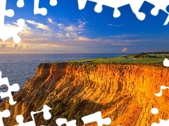 sea, cliff