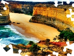 Cliffs, Beaches, sea