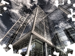 clouds, glass, architecture