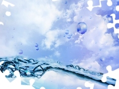 clouds, water, bubbles