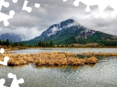 mountains, Mountain View, clouds