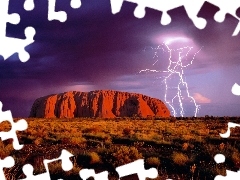 Storm, Rocks, Australia, Desert