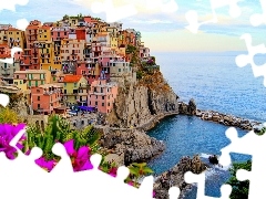 Manarola, Coast, Houses, Italy