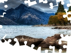 Coast, Mountains, lake
