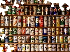 Beer, bookstand, collection, Cans