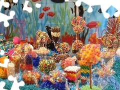 Drops, exhibition, colors, lollipops