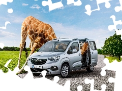 Opel Combo, giraffe, Funny, 2018
