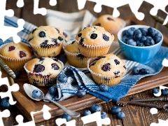 composition, Muffins, blueberries