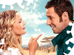 Adam Sandler, Steam, conversation, Drew Barrymore