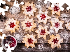 Christmas, Jam, Stars, Cookies