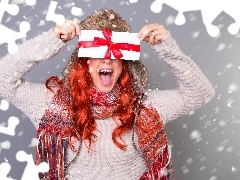 covered, Eyes, Hat, Scarf, Women