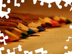 crayons, line, Colorful