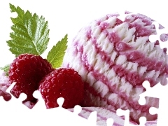 raspberry, ice cream