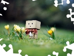 Spring, Lawn, crocuses, Danbo